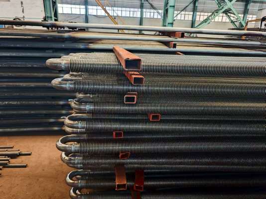 لوله پره دار مارپیچی دیگ بخار سفارشی فولاد کربن جوشکاری با فرکانس بالا با راندمان بالا