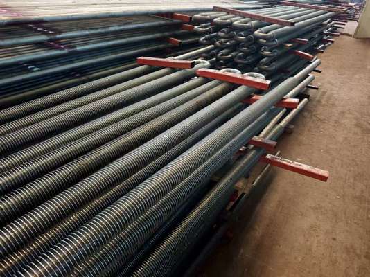 لوله پره دار مارپیچی دیگ بخار سفارشی فولاد کربن جوشکاری با فرکانس بالا با راندمان بالا