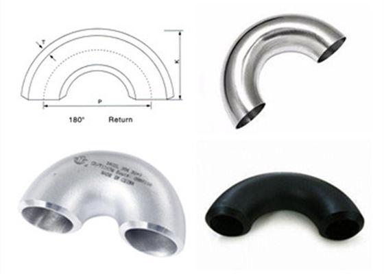 لوله جوش 180 درجه ای فولادی لوله آرنج Lr Sr Tp304 Tp304l Tp316l Asme B16.9