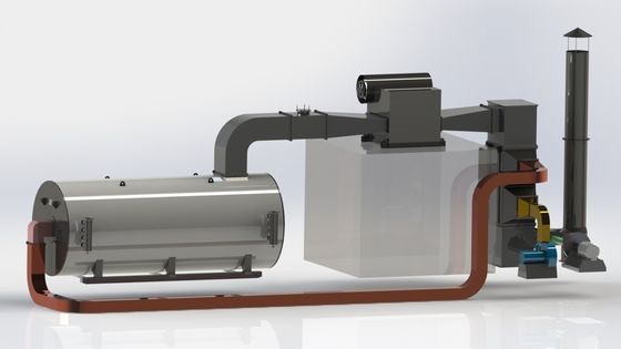 دیگ بخار حامل حرارتی سیستم چرخش گاز دودکش 1.6MPa